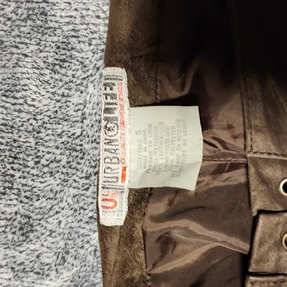 Brown leather pants in size 5 - Picture 2 of 3